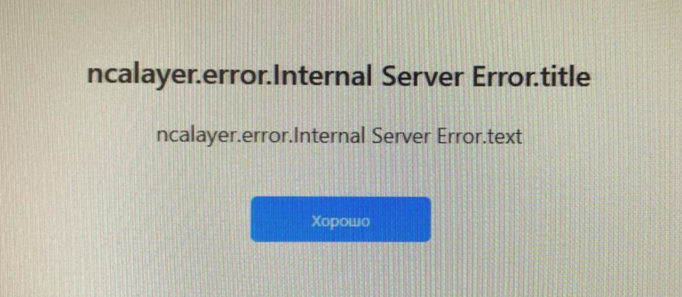 ncalayer error internal server error title